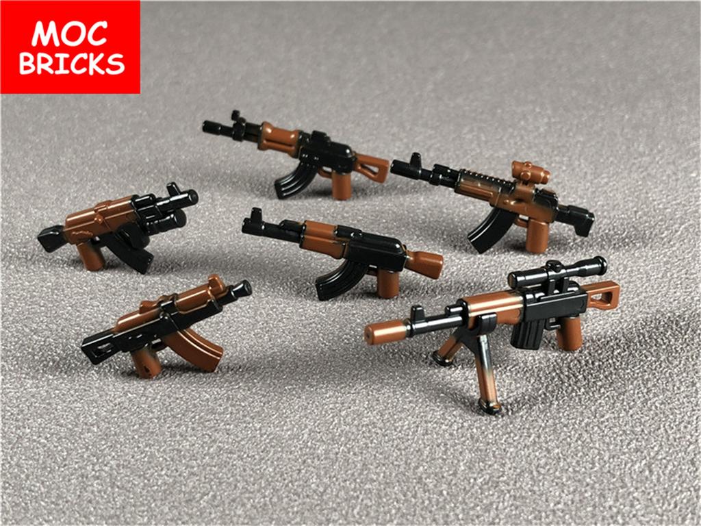 Нетоксичные кубики Moc Город Ужасов Золотой Серебряный Пистолет для Денег Монеты Мешок с Долларами Портфель Фигурка 4 см Аксессуары Полиции Строительный Блок Детские Игрушки