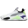 Rs-X Geek Fabric Mesh Synthetic Leather Sports Comfort Low-Top Lifestyle Sneakers Unisex Sneakers White Purple Green 391174-05