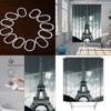 Eiffel Tower City View Shower Curtain With Polyester Fabric For Bathroom And Spa Use