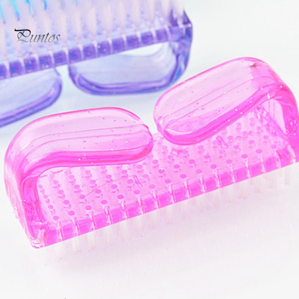 Пластиковая ручка Puntos 4 шт., щетка для ногтей с ручкой, скраб для ногтей, очиститель, инструмент для педикюра