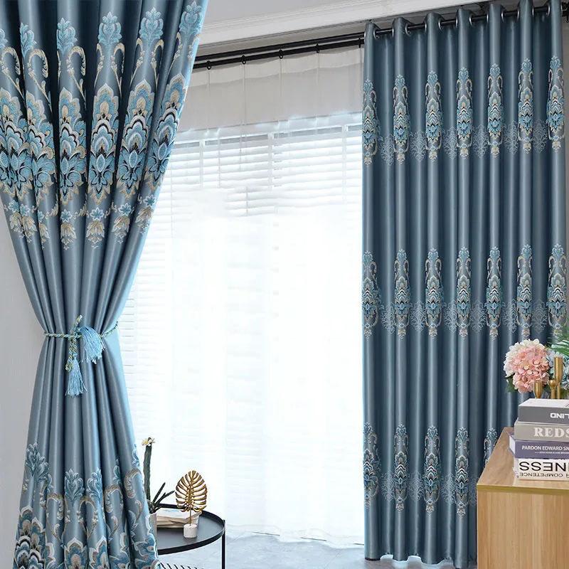 Занавеска для дома, затемняющая занавеска для гостиной, французская занавеска на окно, разделенный балкон, солнцезащитный крем, утолщенные жаккардовые шторы, карниз