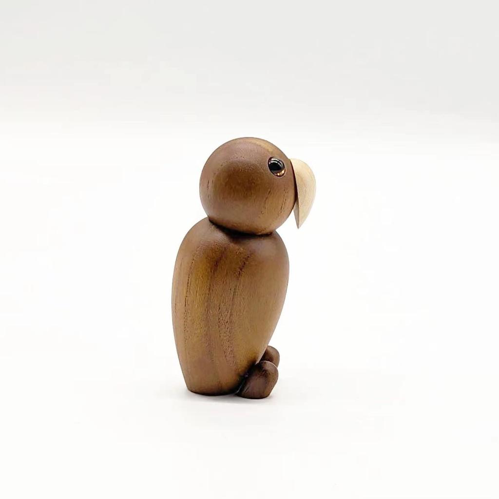 Royal Pet Parrot Wooden Nordic Wood Animal Kokeshi Interior Wall Decor (hej!e) Figurine, Style, Figure, Doll, Decor, Doll,