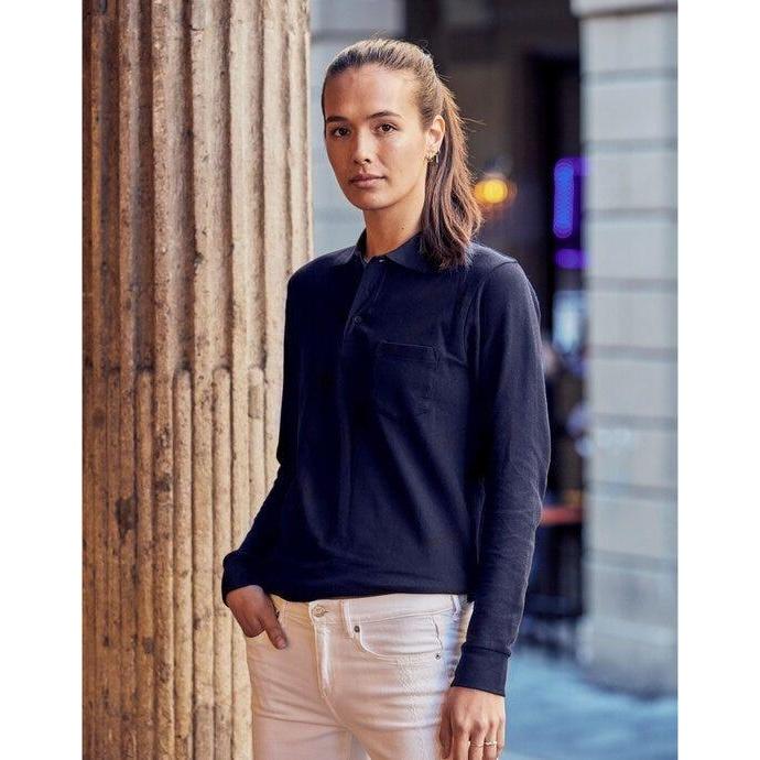Clique Unisex Adult Basic Chest Pocket Long-Sleeved Polo Shirt
