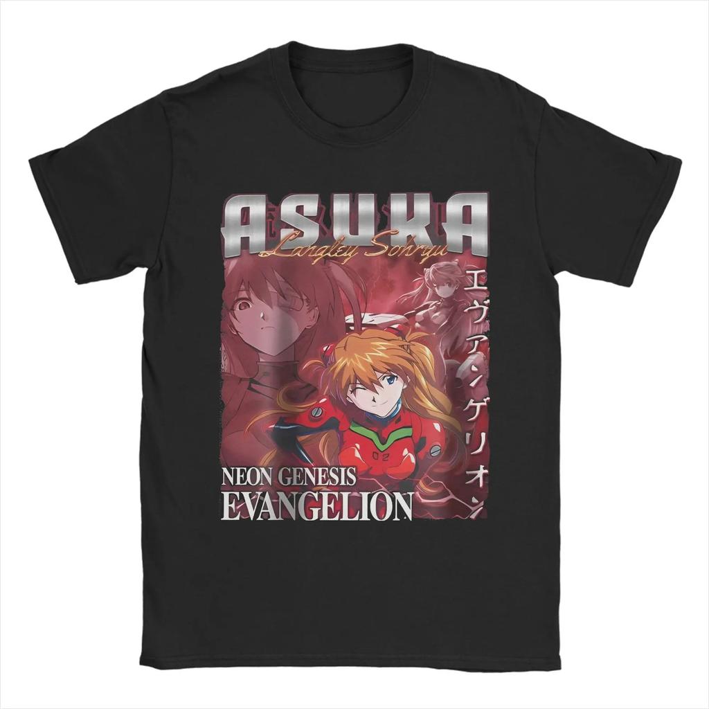Неон Genesis Evangelion Единица-01 Эпизод 1 «Атака Ангела» Манга Стиль Фиолетовая Печать Оверсайз Черная Футболка | Классический Меха Аниме Фан Мерч Футболка