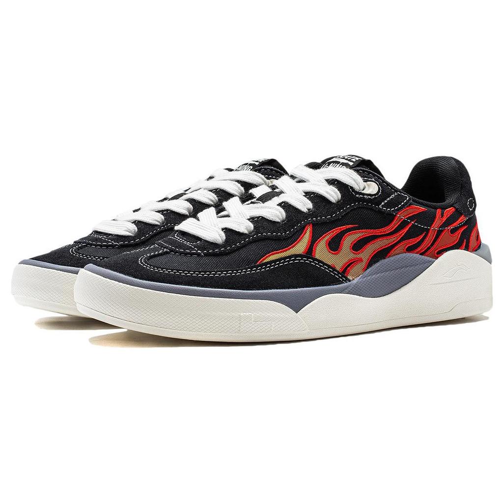Li Ning Skategeneral прочные легкие низкие кроссовки для скейтбординга мужские кроссовки черные AEPSA49-6