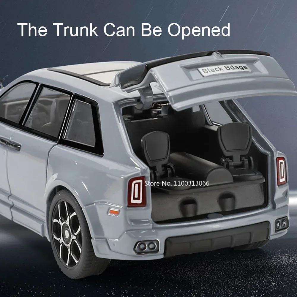 1:32 Scale Rolls Royce Cullinan Cars Toys Alloy Models 6 Doors Opened Miniature Car with Light Music Vehicles Boys Perfect Gifts