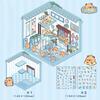 3D House Scene Sticker Miniature Simulated Cabin Scene Sticker for Scrapbooking Journal Notebook Photo Album Phone Case