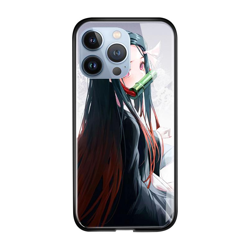 Чехол для телефона из закаленного стекла для iPhone 11 12 13 14 15 16 17 Redmi 10 12 14C Note10 Note14 Xiaomi 11Lite PocoC75 Мягкий край Ударопрочный Гладкий чехол