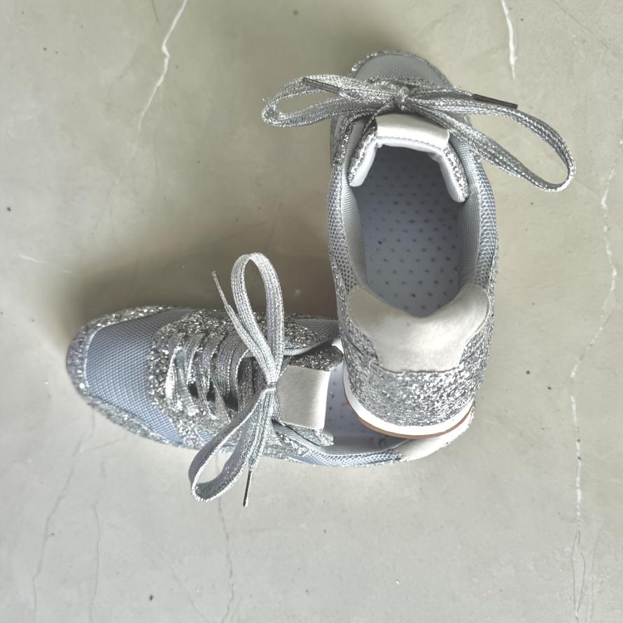 Женские модные модные нескользящие блестящие кроссовки, дышащие и удобные кроссовки для бега