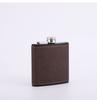 1pc Portable Hip Flask Brown Leather Covered Stainless Steel Flask for Alcohol Whiskey Flasks Man Gift Modern Simple