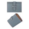 Wallet Trifold Genuine Leather Shrink Calf Leather Compact Brand Belted Wallet Bill Holder Coin Purse Card Holder Gift Box Included COP3116