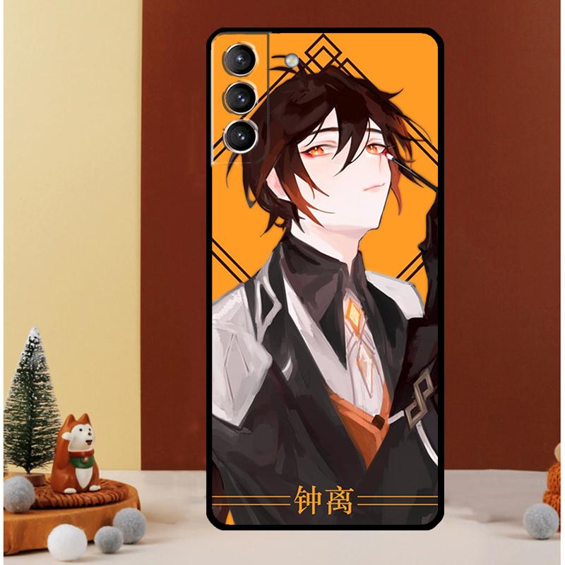 Genshin Impact Zhongli Case For Samsung Galaxy S23 Ultra S24 S22 Note 20 Ultra 10 Plus S8 S9 S10 S20 S21 FE Cover