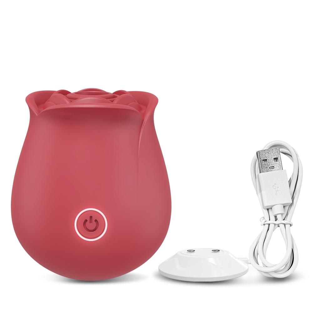 Мощная роза-вибратор-игрушка для женщин, присоска для клитора, вакуумный стимулятор сосков, оральное сосание, секс-игрушка для взрослых женщин