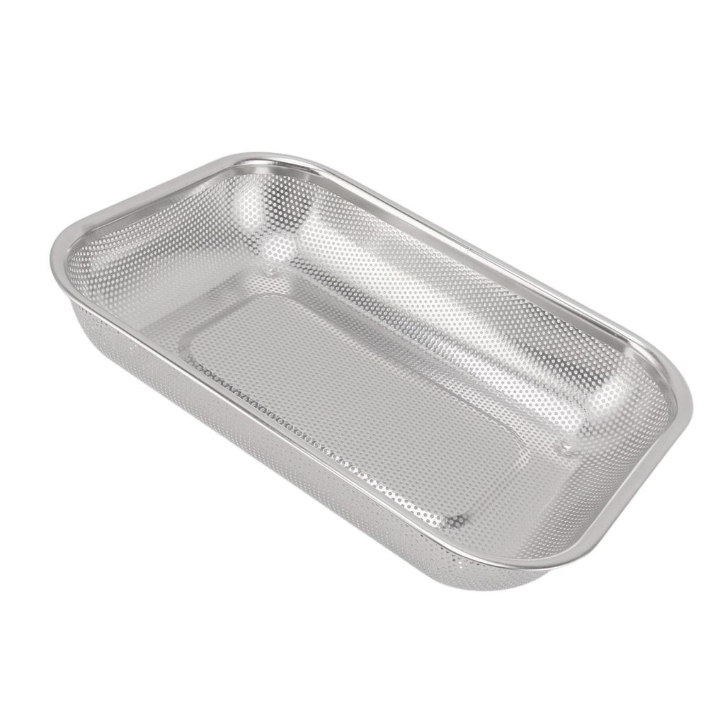 Прямоугольная корзина-дуршлаг для фруктов и овощей, прямоугольная корзина-дуршлаг из нержавеющей стали для масла
