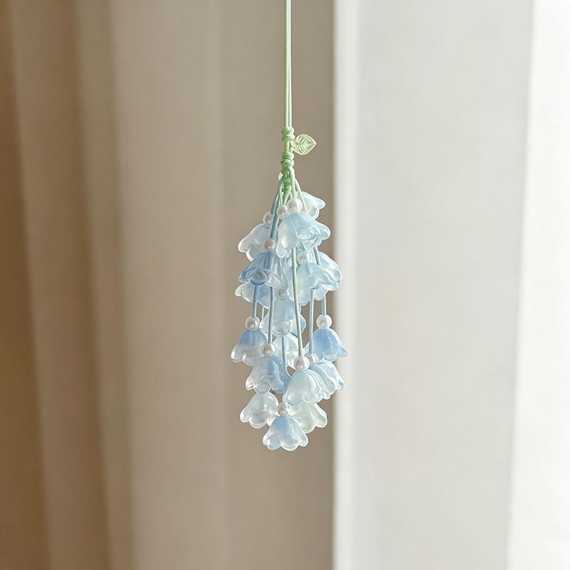 Captivating Bellflower 1Pcs Hanging Ornament with Tassel Perfect for Car Interior Decor