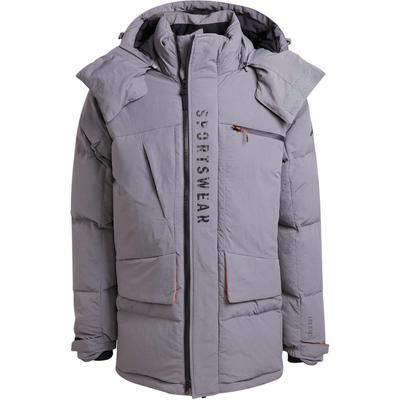 Cold.Rdy Mid Down Parka ветрозащитная теплая водостойкая длинная пуховая куртка мужская верхняя одежда серая JM4615