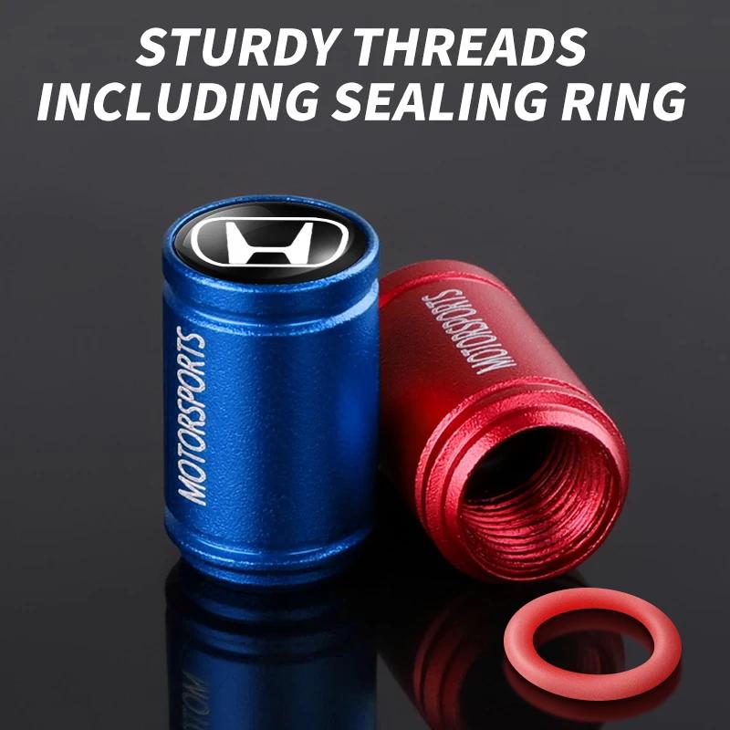 4Pcs 3D Aluminum Alloy Car Wheel Tire Air Valve Dust Caps Rim Accessories for Honda Mugen Power Civic Accord CRV Hrv Jazz aij256