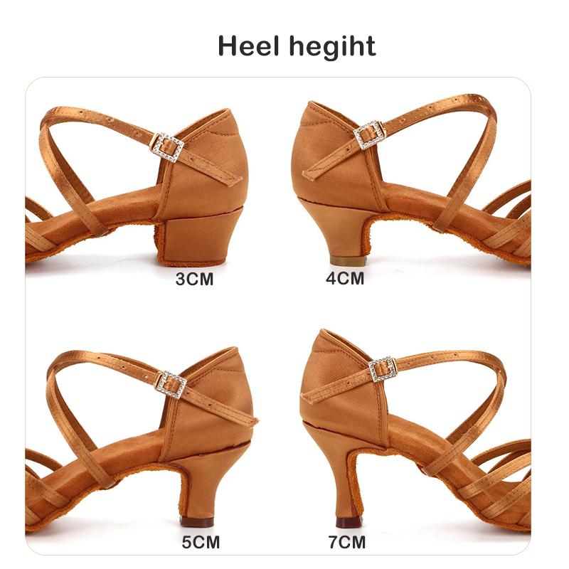 Женская обувь для латинских танцев, обувь для бальных танцев сальса, танго, на низком каблуке, мягкая подошва, каблук 7 см