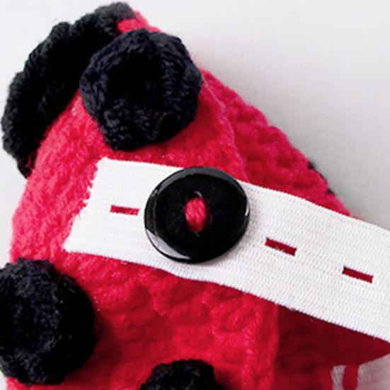 Knitted Turtle Outfit Warm Ladybug Sweater Tortoise Dress-up Costume with Adjustable Strap for Pet Turtle Halloween Party Cosplay Photo Shoot Prop