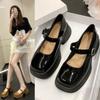 Женские туфли на платформе, каблуки для вечеринок, летние новые босоножки 2024 года, модные ретро-туфли Мэри Джейн, маленькие кожаные туфли