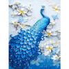 5D DIY Full Round Diamond Painting Peacock Animal Diamond Painting Embroidery Wall Stickers Mosaic Picture Home Decoration Gift