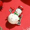 Простой мультфильм милый капающий масло белый снеговик брошь ретро подарок на Новый год пальто одежда булавка украшение