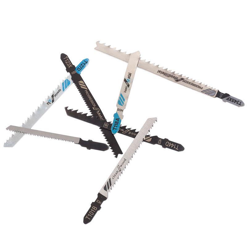 Набор лобзиковых полотен, 25 шт./компл., набор лобзиковых полотен с Т-образным хвостовиком, металлический стальной фитинг для пластиковых деревообрабатывающих инструментов, изготовленный из HCS/HSS/BIM