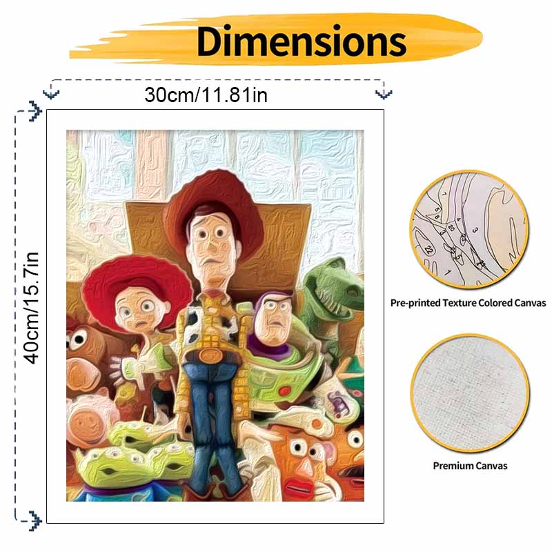 Disney Toy Story digital oil painting diy handpainted coloring painting home decoration,canvas wall art decor for living room bedroom