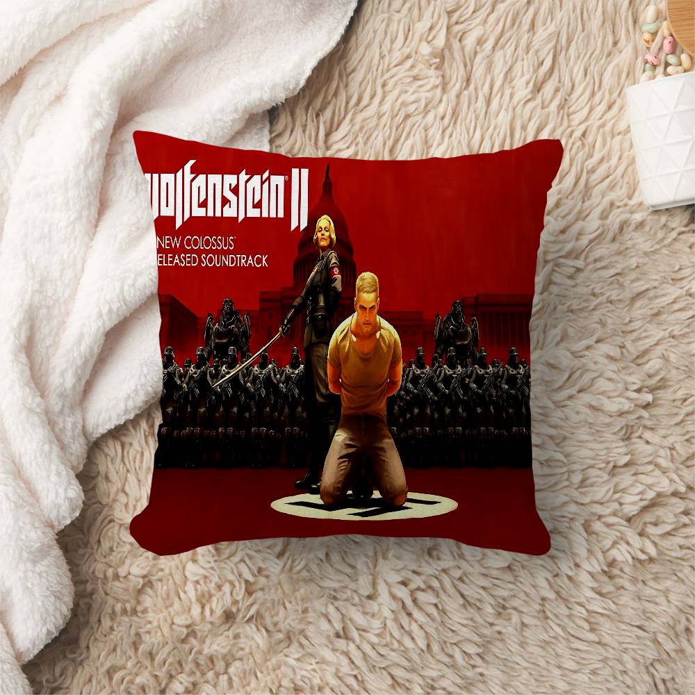 Wolfenstein Pillow Gifts Home Office Furnishings Bedroom Sofa Car Cushion Cover case xcm