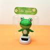 Solar Powered Dancing Frog Car Dashboard Decoration Shake Head Frog Auto Interior Ornaments Car Swinging Bobble Head Frog Deco