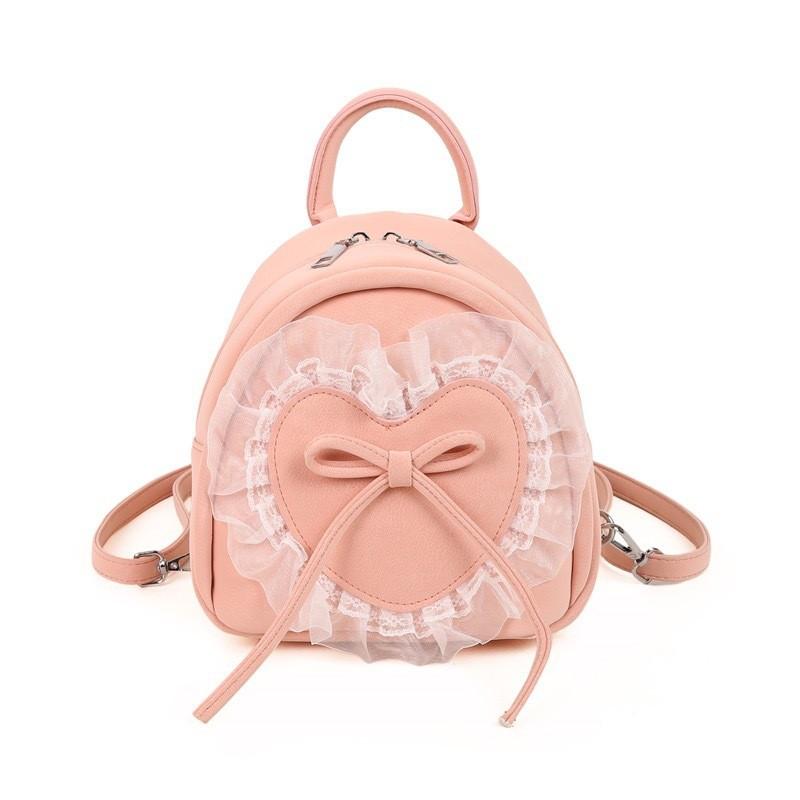 Кукла И Милый Бант Кружевная Отделка Студенческий Мини Рюкзак На Каждый День Для
