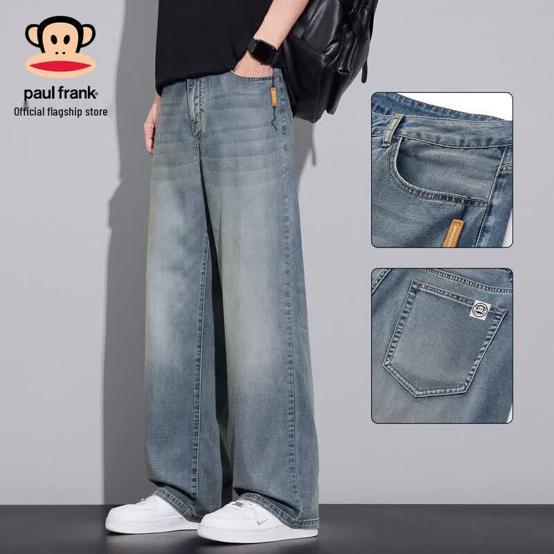 Paul Frank Men's Washed Tencel Loose Straight-Leg Casual Pants