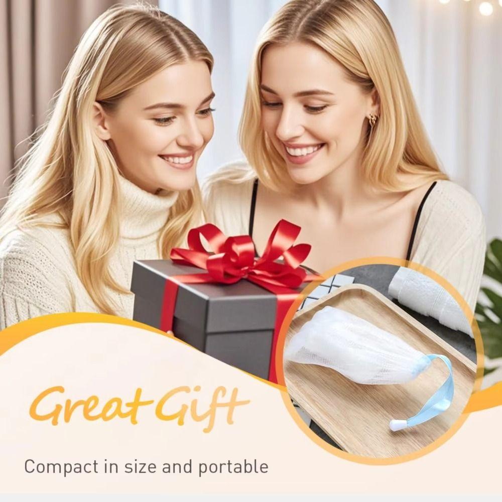 50Pcs Double Layer Bath Foaming Mesh Bags Hangable Soap Bubble Bags Foaming Scrubbers