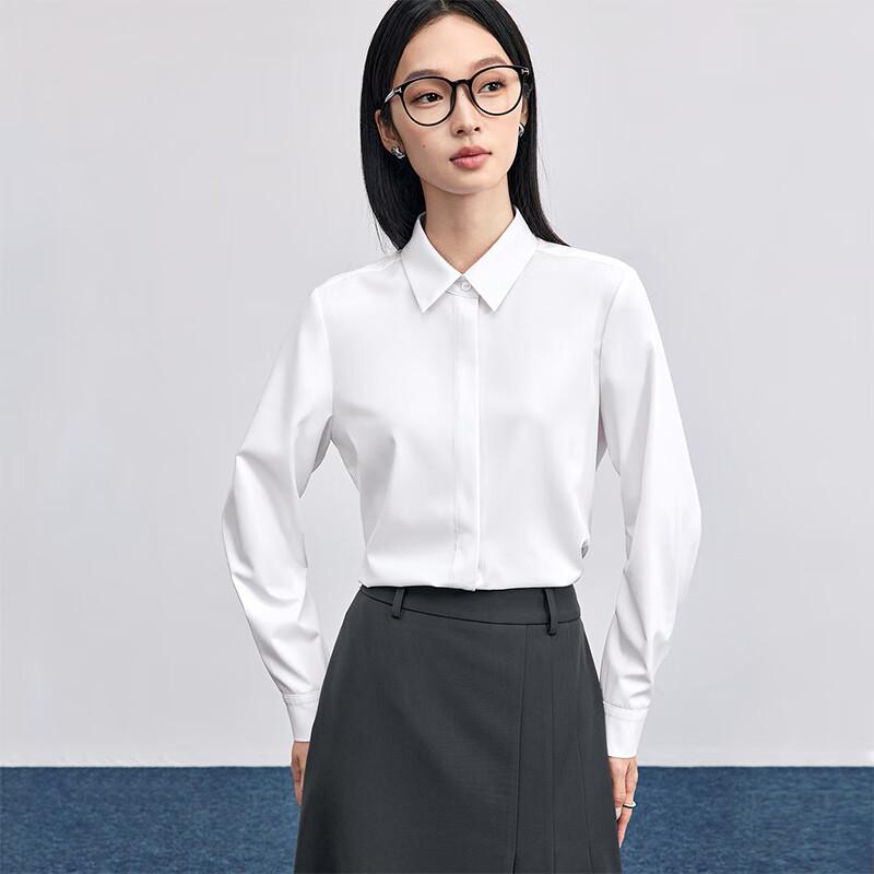 Sentubila Wrinkle-Resistant Easy-Care Women's Shirt Spring Autumn Professional Commuter Formal Long Sleeve Top