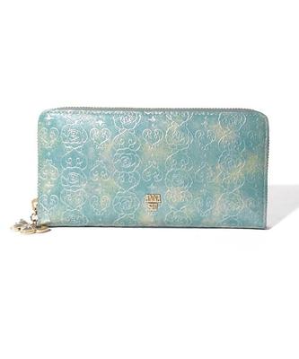 Круглый длинный кошелек Rose Heart цвета мяты [Anna Sui] женский 317983-73 (новый)