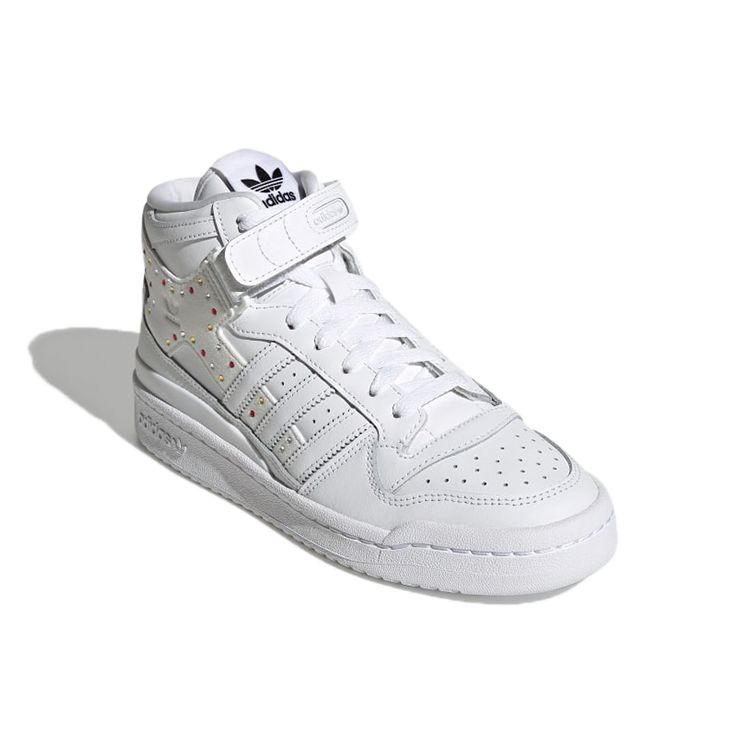 Adidas Forum Mid White Black Женские кроссовки Cloud-White Core-Black GY0819