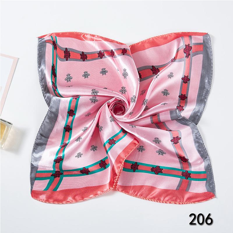 50cm Small Square Scarf Butterfly Floral Small Neck Scarf Bag Accessories Square Scarf