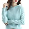 2023 Autumn/Winter Women's Pure Wool Hoodie Sweater - Cashmere Knit Pullover, Solid Color