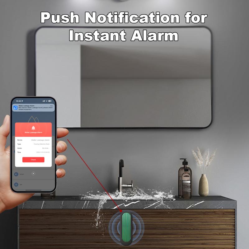 ONENUO WiFi or Zigbee Rain Sensor Tuya IP65 Outdoor Waterproof Rain Detection Water Leak Sensor Real Time APP Monitoring Alert