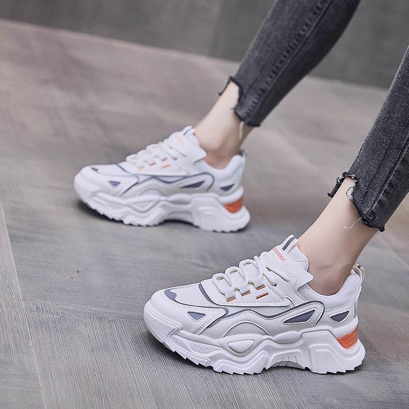 Fashion Sneakers for Women Thick Sole Fashion Women's Tennis Mixed Color Casual Thick Sole Heightent Autumn Student Sports Running Shoes