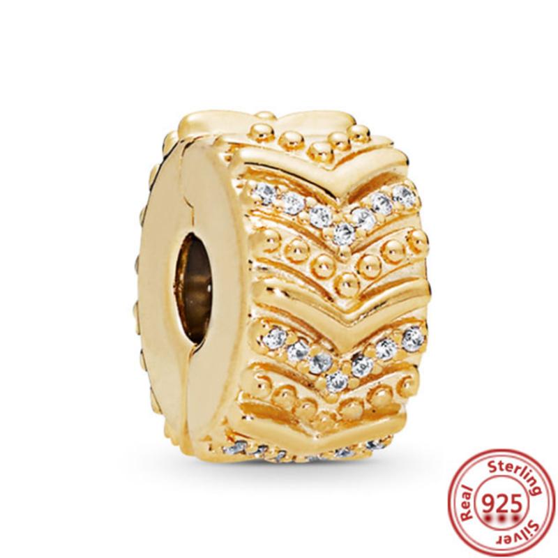 Медь 925 пробы Золотое Сердце Любви Четырехлистный Клевер Ангел Солнце Дерево Перья DIY Бусины Подходят для Оригинального Шарм-браслета Pantaro Мелкий Циркон