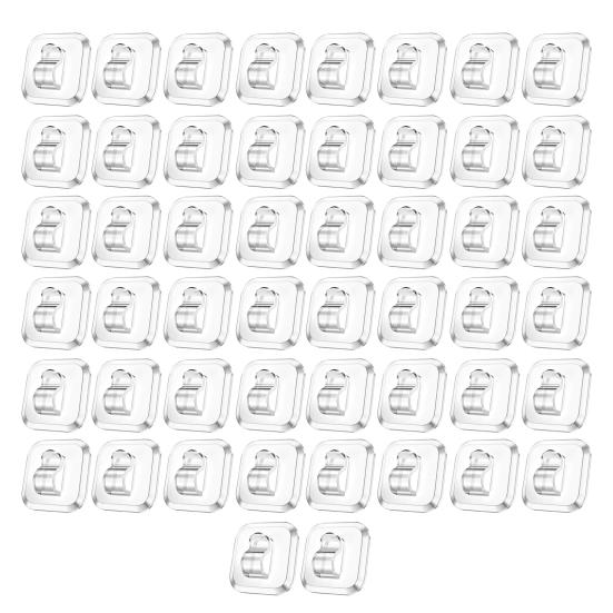 10/20/50/100 шт. Мини-крючок для гирлянды со клейкой полоской, для подвешивания гирлянды, прозрачный пластиковый зажим, маленькое рождественское украшение, держатель кабеля для гирлянды, настенный держатель