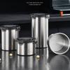 Stainless Steel Sealed Fresh Grain Food Storage Container Large Capacity Coffee Bean Tea Snack Storage Cans Kitchen Accessories