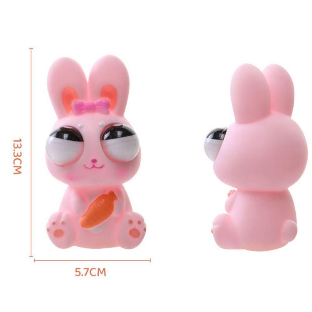 Simulation Rabbit Eyeball Burst Rabbit Cartoon Animal Squeeze Stretching Ball  Kids Holiday Gift