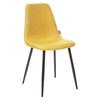 Vintage Style Chair Black Metal Legs "Nathalia" Atmosphera - Yellow