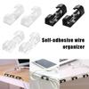 20Pcs/Lot New Wire Clips Organizer Self-Sticking Cable Storage Organizer USB Wire Holder Hanger Management for Desk or Wall