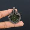 Moldavite Pendant, 999 Copper Wire Wrapped Jewelry, Gemstone Pendant, Gift For Her Handmade Dainty Jewelry