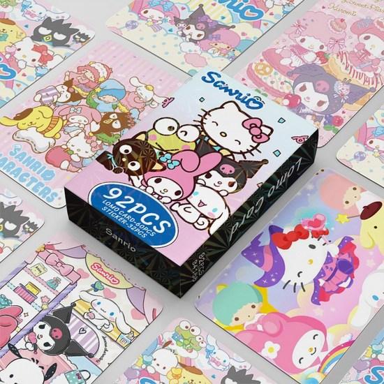 Sanrio фотокарточки товары ЛОМО иллюстрации фотокарточки 60 шт + мини наклейки 32 шт, вечеринка, 1 шт