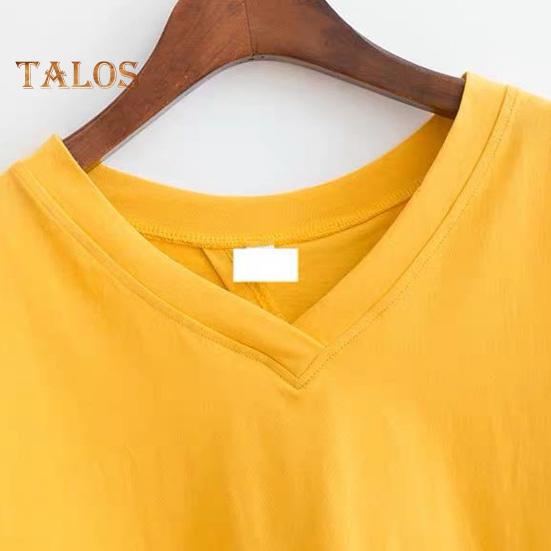 Летняя укороченная футболка с v-образным вырезом и коротким рукавом сзади, Полая футболка на шнуровке, однотонный пуловер свободного покроя, топы, уличная одежда