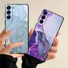 Цветной мраморный художественный чехол для телефона для Samsung Galaxy S22 Ultra 5g S21 Plus S20 Fe S7 S21 S8 S10e S10 S9, черный мягкий чехол